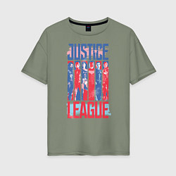 Женская футболка оверсайз Justice League