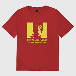 Футболка оверсайз женская VANSAMA OFFICIAL Yellow, цвет: красный