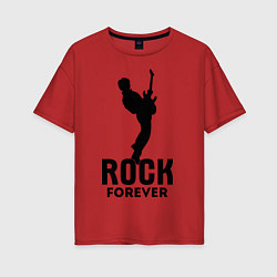 Женская футболка оверсайз Rock forever