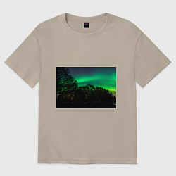 Женская футболка оверсайз Северное сияние