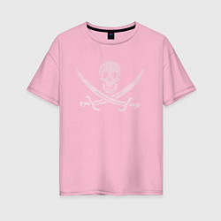 Футболка оверсайз женская Pirate, цвет: светло-розовый