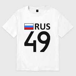 Футболка оверсайз женская RUS 49, цвет: белый