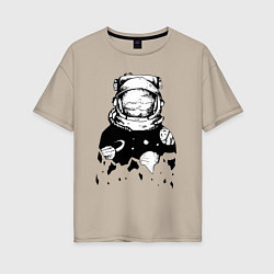 Женская футболка оверсайз Космонавт