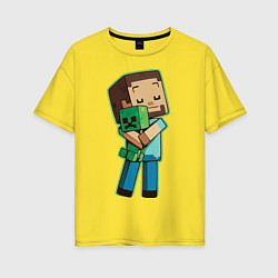 Женская футболка оверсайз Minecraft
