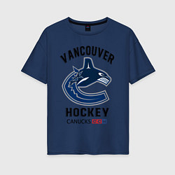 Женская футболка оверсайз VANCOUVER CANUCKS NHL
