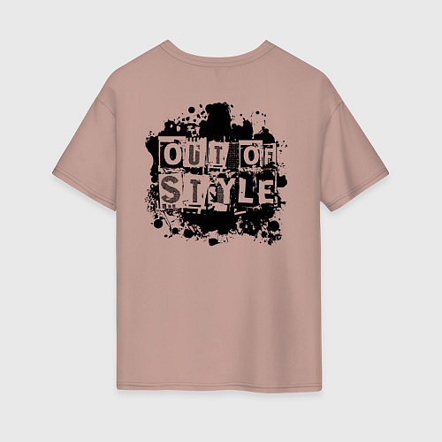 Женская футболка оверсайз Out of style / Пыльно-розовый – фото 2