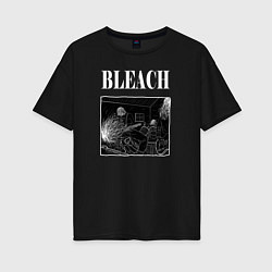 Футболка оверсайз женская Nirvana рисунок для Альбома Bleach, цвет: черный