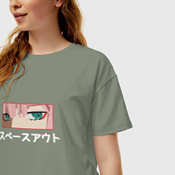 Футболка оверсайз женская Zero two, цвет: авокадо — фото 2