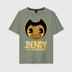 Футболка оверсайз женская Bendy And The Ink Machine, цвет: авокадо