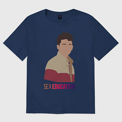 Футболка оверсайз женская Половое воспитание, цвет: тёмно-синий