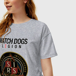 Футболка оверсайз женская S I R S Watch Dogs Legion, цвет: меланж — фото 2