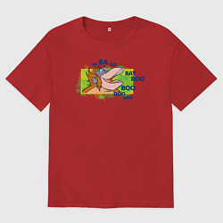 Футболка оверсайз женская Ba-Ba-Do, цвет: красный