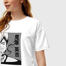 Футболка оверсайз женская Эйкити Онидзука, цвет: белый — фото 2