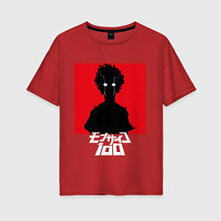 Футболка оверсайз женская Mob psycho 100 Z, цвет: красный