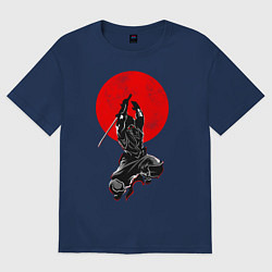 Футболка оверсайз женская Samurai, цвет: тёмно-синий