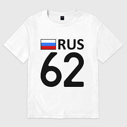 Футболка оверсайз женская RUS 62, цвет: белый