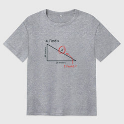 Футболка оверсайз женская Find X, найдите X, цвет: меланж