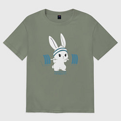 Футболка оверсайз женская Физкульт - привет!, цвет: авокадо