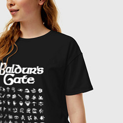 Футболка оверсайз женская BALDURS GATE, цвет: черный — фото 2