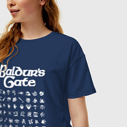 Футболка оверсайз женская BALDURS GATE, цвет: тёмно-синий — фото 2