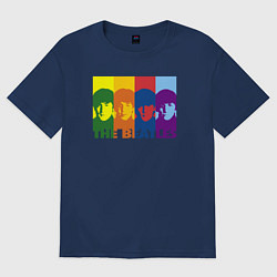 Футболка оверсайз женская The Beatles, цвет: тёмно-синий