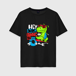 Женская футболка оверсайз Dino hipster