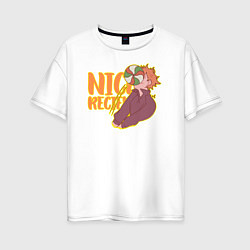 Футболка оверсайз женская Nice recieve, цвет: белый