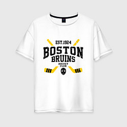 Женская футболка оверсайз Бостон Брюинз