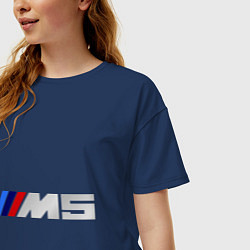 Футболка оверсайз женская BMW M5, цвет: тёмно-синий — фото 2