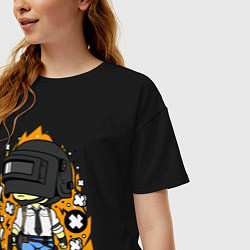 Футболка оверсайз женская PUBG, цвет: черный — фото 2