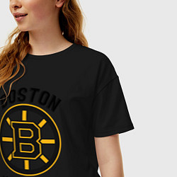 Футболка оверсайз женская BOSTON BRUINS NHL, цвет: черный — фото 2