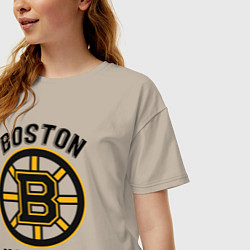 Футболка оверсайз женская BOSTON BRUINS NHL, цвет: миндальный — фото 2