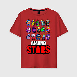 Женская футболка оверсайз AMONG US X BRAWL STARS
