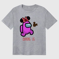 Женская футболка оверсайз Among Us Минни