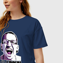 Футболка оверсайз женская Linkin Park, цвет: тёмно-синий — фото 2