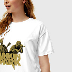 Футболка оверсайз женская Линкин Парк, цвет: белый — фото 2