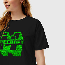 Футболка оверсайз женская Minecraft, цвет: черный — фото 2