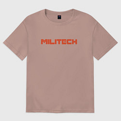 Футболка оверсайз женская Militech, цвет: пыльно-розовый