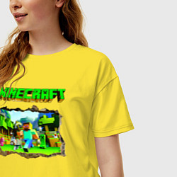 Футболка оверсайз женская Minecraft, цвет: желтый — фото 2