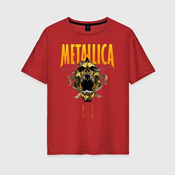 Женская футболка оверсайз Metallica art 02