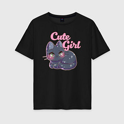 Женская футболка оверсайз Cute Girl