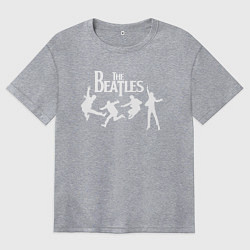 Футболка оверсайз женская The Beatles, цвет: меланж