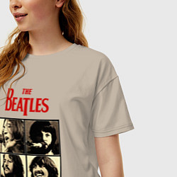Футболка оверсайз женская The Beatles LET IT BE, цвет: миндальный — фото 2