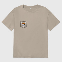 Футболка оверсайз женская One piece, цвет: миндальный