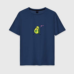 Женская футболка оверсайз Влюбленное авокадо