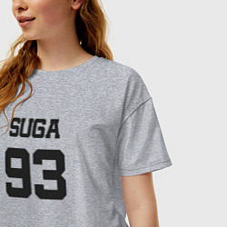 Футболка оверсайз женская BTS - Suga 93, цвет: меланж — фото 2