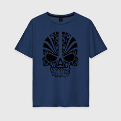 Женская футболка оверсайз Skull Art