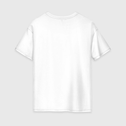 Женская футболка оверсайз Кот да винчик / Белый – фото 2