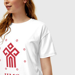 Футболка оверсайз женская Символ Чура, цвет: белый — фото 2