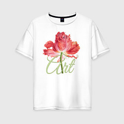 Женская футболка оверсайз Flower art